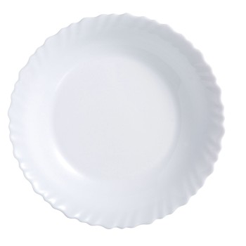 Prato de Jantar Luminarc Feston Branco Vidro 25 cm (24 Unidades)