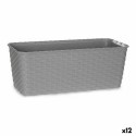 Floreira Stefanplast 73660 Cinzento Plástico 13 x 11 x 29 cm (12 Unidades)