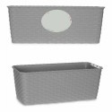 Floreira Stefanplast 73660 Cinzento Plástico 13 x 11 x 29 cm (12 Unidades)