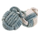 Figura Decorativa DKD Home Decor Azul Castanho Branco Nó 14 x 14 x 28 cm Mediterrâneo (3 Peças)