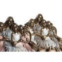 Statua Decorativa DKD Home Decor 17 x 10,5 x 15,5 cm Rosa Dorato Bianco (2 Unità)