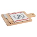 Satz für Appetithäppchen DKD Home Decor 21,5 x 11,8 x 1,5 cm natürlich Rot Blau Weiß Steingut Mediterraner Häuser