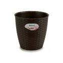 Vaso Stefanplast Plástico Chocolate 19 x 17,5 x 19 cm (12 Unidades)