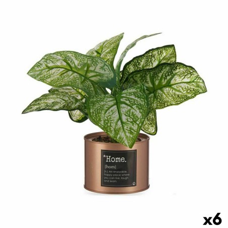 Pianta Decorativa Ibergarden Home Metallo Plastica Lattina 26 x 26 x 26 cm Rame (6 Unità)