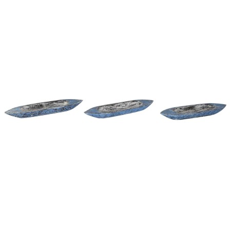 Centre de Table DKD Home Decor 80 x 18,5 x 7 cm Bleu Blanc Blue marine méditerranéen (3 Pièces) Centre de Table DKD Home Decor 80 x 18,5 x 7 cm Bleu Blanc Blue marine méditerranéen (3 Pièces)