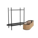Plantador DKD Home Decor Natural Preto Metal Colonial Bambu (60 x 23.5 x 69 cm)