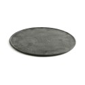 Sousplat Quid Mineral Gres Cerâmica Preto Ø 33 cm (6 Unidades)