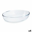 Pirofila da Forno Pyrex Classic Vidrio Trasparente Vetro Ovalada 30 x 21 x 7 cm (4 Unità)