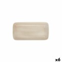 bandeja de aperitivos Ariane Porous 28 x 14 cm Cerâmica Bege (6 Unidades)