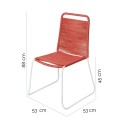 Tuinstoel Antea 57 x 61 x 90 cm Vermelho Corda