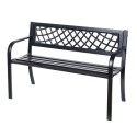 Panca Viko 115 x 51 x 74 cm Nero Acciaio Giardino