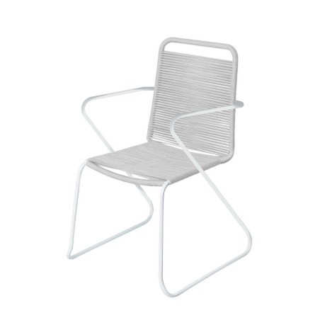 Tuinstoel Antea 57 x 65,5 x 90 cm Corda Cinzento claro