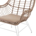 Sedia da giardino Ariki 65 x 62 x 76 cm rattan sintetico Acciaio Bianco