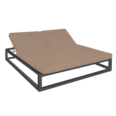 Chaise longue Luana Double Moka 180 x 200 x 43 cm Graphite Chaise longue Luana Double Moka 180 x 200 x 43 cm Graphite