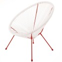 Poltrona de jardim Acapulco 73 x 80 x 85 cm Vermelho Branco Rotim