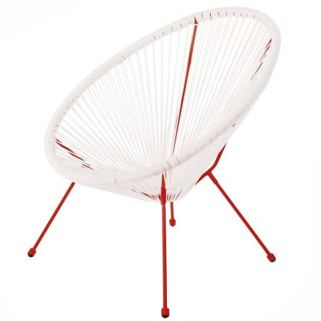Poltrona de jardim Acapulco 73 x 80 x 85 cm Vermelho Branco Rotim Poltrona de jardim Acapulco 73 x 80 x 85 cm Vermelho Branco Rotim