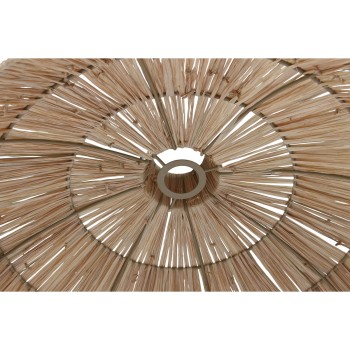 Écran de lampe DKD Home Decor Naturel 54 x 54 x 20 cm Métal Raphia