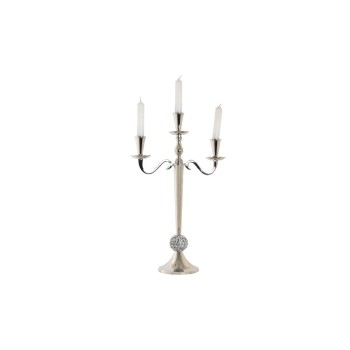 Candelabro DKD Home Decor 30 x 12 x 46 cm Argentato Alluminio Cromato