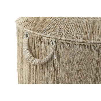 Conjunto de Cestas DKD Home Decor Castanho Multicolor Natural Juta Jute Metal Boho 51 x 51 x 48 cm