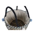 Conjunto de Cestas DKD Home Decor Poliéster Pompons 43 x 43 x 43 cm Zostera marina