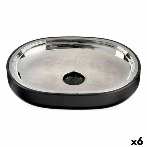 Portasapone Berilo BP15-004-1 Nero Acciaio inossidabile Plastica 9,5 x 2,5 x 13 cm (6 Unità)