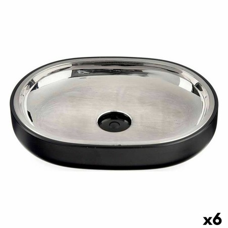Portasapone Berilo BP15-004-1 Nero Acciaio inossidabile Plastica 9,5 x 2,5 x 13 cm (6 Unità)