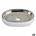 Portasapone Berilo BP15-004-2 Bianco Argentato Acciaio inossidabile Plastica 9,5 x 2,5 x 13 cm (6 Unità)