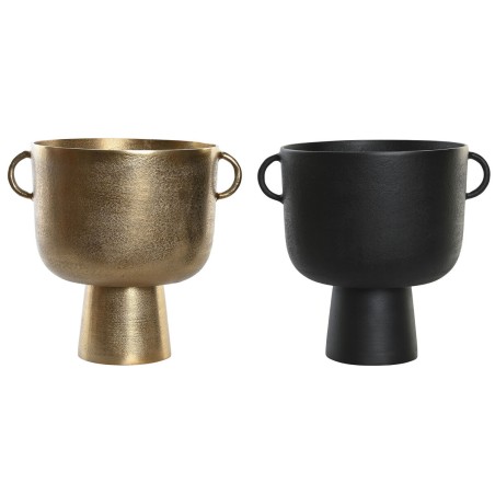 Jarrón DKD Home Decor 36 x 29 x 33 cm Negro Dorado Aluminio Moderno (2 Unidades) Jarrón DKD Home Decor 36 x 29 x 33 cm Negro Dorado Aluminio Moderno (2 Unidades)