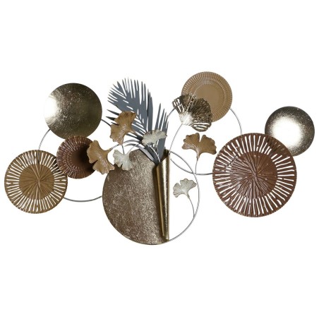 Figura Decorativa DKD Home Decor 90 x 8,3 x 49 cm Cinzento Dourado Cobre Círculos Figura Decorativa DKD Home Decor 90 x 8,3 x 49 cm Cinzento Dourado Cobre Círculos