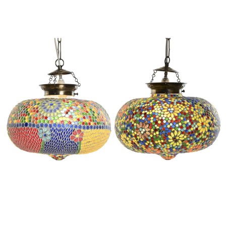 Lámpara de Techo DKD Home Decor 32 x 32 x 26 cm Cristal Multicolor 25 W (2 Unidades) Lámpara de Techo DKD Home Decor 32 x 32 x 26 cm Cristal Multicolor 25 W (2 Unidades)