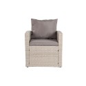 Conjunto de Mesa com 3 Poltronas DKD Home Decor Castanho Rotim sintético (177 x 72 x 80 cm)