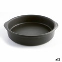 Tacho Quid Barro Lux Preto Cerâmica Ø 22 cm (12 Unidades)