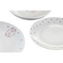 Conjunto de Louça DKD Home Decor Branco Cor de Rosa Porcelana Scandi 18 Peças 27 x 27 x 3 cm