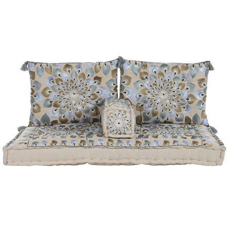 Poltrona da giardino DKD Home Decor Azzurro Beige 155 x 76 x 65 cm 150 x 76 x 20 cm Poltrona da giardino DKD Home Decor Azzurro Beige 155 x 76 x 65 cm 150 x 76 x 20 cm