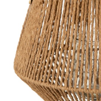 Lanterna 33 x 33 x 27 cm Castiçais Natural Fibra natural