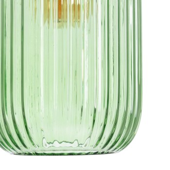 Suspension Verre Métal Vert Fer 220 V 240 V 14 x 14 x 32 cm
