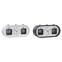 Reloj Despertador DKD Home Decor 20 x 6 x 9,5 cm Negro Blanco PVC (2 Unidades)