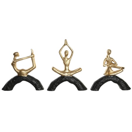 Figurine Décorative DKD Home Decor 28 x 7 x 35 cm 28 x 8 x 36 cm Noir Doré Yoga (3 Unités) Figurine Décorative DKD Home Decor 28 x 7 x 35 cm 28 x 8 x 36 cm Noir Doré Yoga (3 Unités)
