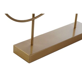 Figura Decorativa DKD Home Decor 56 x 9 x 55 cm Abstrato Preto Dourado Branco Moderno