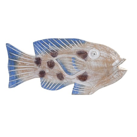 Figurine Décorative DKD Home Decor 40 x 5 x 18 cm Naturel Bleu Poisson méditerranéen Figurine Décorative DKD Home Decor 40 x 5 x 18 cm Naturel Bleu Poisson méditerranéen