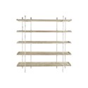 Shelves DKD Home Decor White Natural Metal Fir Fir wood 40 % Metal 190 x 40 x 200 cm