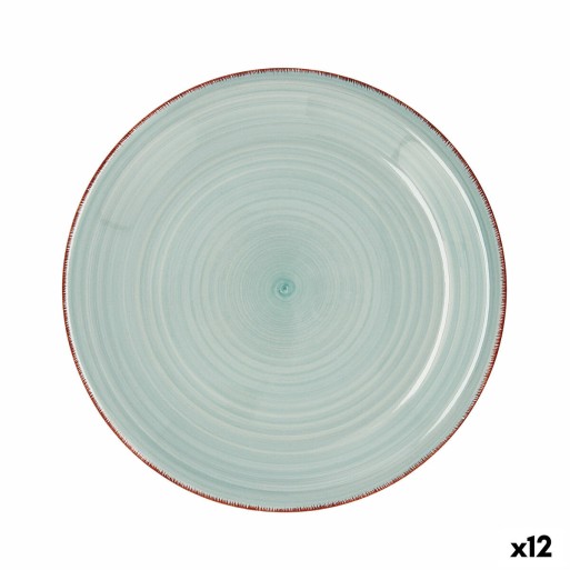 Prato de Jantar Quid Vita Aqua Turquesa Cerâmica Ø 27 cm (12 Unidades)