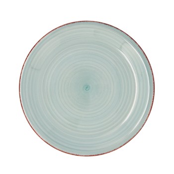 Prato de Jantar Quid Vita Aqua Turquesa Cerâmica Ø 27 cm (12 Unidades)