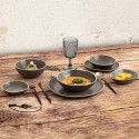 Prato de Jantar Bidasoa Gio Irregular Cinzento Cerâmica 26,5 cm (4 Unidades)