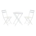 Conjunto de mesa com 2 cadeiras DKD Home Decor Branco 80 cm 60 x 60 x 70 cm (3 pcs)
