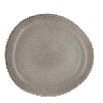 Prato de Jantar Bidasoa Gio Irregular Cinzento Cerâmica 26,5 cm (4 Unidades)