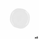 Prato de Jantar Ariane Earth Branco Cerâmica 25 cm (6 Unidades)