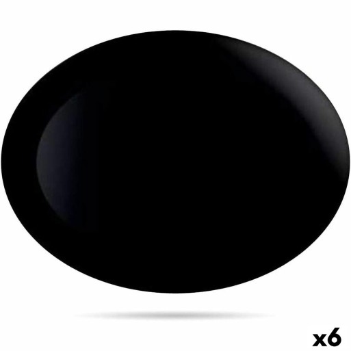 Recipiente de Cozinha Luminarc Diwali Negro Preto Vidro 35 x 24 cm (6 Unidades)