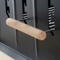 Barbecue a Carboni con Ruote DKD Home Decor Nero Naturale Metallo Acciaio 113 x 51 x 97 cm (113 x 51 x 97 cm)