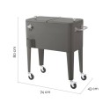 Nevera Portátil Fresh Gris Metal 74 x 43 x 80 cm